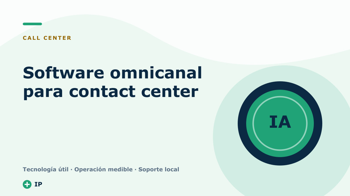 Software omnicanal para contact center con IA: que incluye y como elegirlo